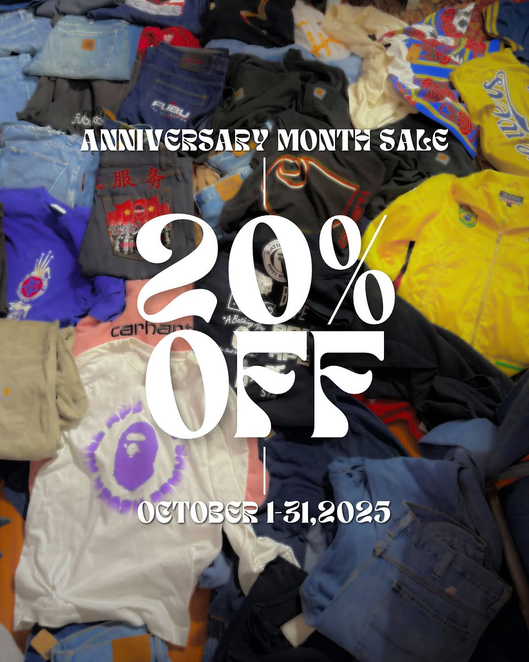 Y2K Vintage Cebu 20% off all items sale announcement